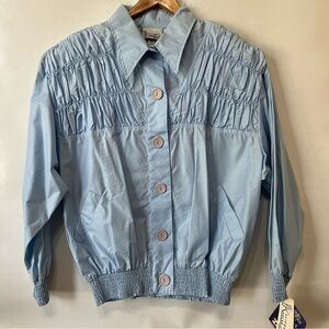 Vtg Kalifornia Kooler Apparel Baby Blue Oversized Jacket NWT